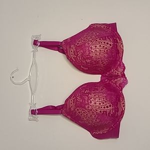 Tell Tale Fuchsia Lace Demi Bra